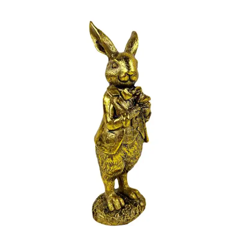 plastic-figurine-king-5-2x19-5x6-3cm (1) Όρθιος πασχαλινός διακοσμητικός λαγός χρυσός