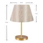 Φωτιστικό επιτραπέζιο Rosenthal Megapap ύφασμα Pvc χρώμα χρυσό 22x17x37εκ. - Image 3