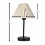 Φωτιστικό επιτραπέζιο Floi Megapap E27 μεταλλικό - ύφασμα Pvc χρώμα  κρεμ Ø22x36εκ. - Image 3