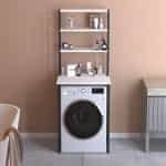 Έπιπλο πλυντηρίου Bobby Megapap χρώμα λευκό 67x60x178εκ. - Image 2