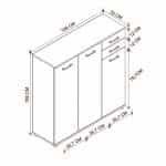 Παπουτσοθήκη - ντουλάπι Polly Megapap χρώμα pine oak 108x35x108εκ. - Image 6