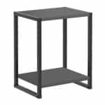 Κομοδίνο Gina Megapap χρώμα ανθρακί - μαύρο 39x30x48εκ. - Image 3