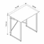 Γραφείο εργασίας Verne Megapap χρώμα pine oak 75x52x73,8εκ. - Image 4