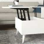 Τραπεζάκι σαλονιού Roy Megapap με σερβιτόρο χρώμα λευκό 121x69x40εκ. - Image 4