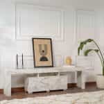 Έπιπλο τηλεόρασης Enclave Megapap χρώμα εφέ μαρμάρου 180x31,3x50εκ. - Image 4