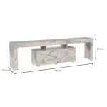 Έπιπλο τηλεόρασης Enclave Megapap χρώμα εφέ μαρμάρου 180x31,3x50εκ. - Image 8