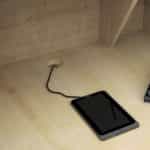 Γραφείο υποδοχής - reception Gemini Megapap χρώμα φυσικό οξιάς - ανθρακί 90x50x110εκ. - Image 5