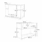 Γραφείο υποδοχής - reception Gemini Megapap χρώμα φυσικό οξιάς - ανθρακί 90x50x110εκ. - Image 7