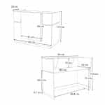 Γραφείο υποδοχής - reception Gemini Megapap χρώμα φυσικό οξιάς - ανθρακί 90x50x110εκ. - Image 8