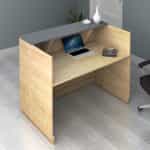 Γραφείο υποδοχής - reception Gemini Megapap χρώμα φυσικό οξιάς - ανθρακί 120x70x110εκ. - Image 4