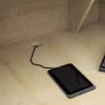 Γραφείο υποδοχής - reception Gemini Megapap χρώμα φυσικό οξιάς - ανθρακί 120x70x110εκ. - Image 5