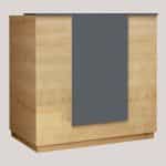 Γραφείο υποδοχής - reception Gemini Megapap χρώμα φυσικό οξιάς - ανθρακί 120x70x110εκ. - Image 6