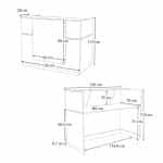 Γραφείο υποδοχής - reception Gemini Megapap χρώμα φυσικό οξιάς - ανθρακί 120x70x110εκ. - Image 7