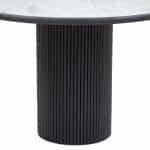 Τραπέζι Borno Megapap χρώμα μαύρο - λευκό εφέ μαρμάρου Ø115x79 εκ. - Image 4