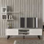 Σύνθεση τηλεόρασης Salerno Megapap χρώμα λευκό 180x35x51εκ. - Image 3