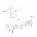 Σύνθεση τηλεόρασης Salerno Megapap χρώμα λευκό 180x35x51εκ. - Image 6