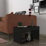 Τραπεζάκι βοηθητικό Rosana Megapap χρώμα μαύρο 35x29,5x60εκ. - Image 2