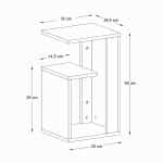 Τραπεζάκι βοηθητικό Rosana Megapap χρώμα μαύρο 35x29,5x60εκ. - Image 5