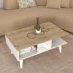 Τραπεζάκι σαλονιού Andros Megapap χρώμα sapphire oak - λευκό εφέ μαρμάρου 90x54x39,6εκ. - Image 3