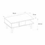 Τραπεζάκι σαλονιού Andros Megapap χρώμα sapphire oak - λευκό εφέ μαρμάρου 90x54x39,6εκ. - Image 5