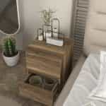 Κομοδίνο Breve Megapap χρώμα καρυδί 39,8x41,8x55εκ. - Image 3