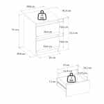 Κομοδίνο Breve Megapap χρώμα καρυδί 39,8x41,8x55εκ. - Image 7