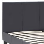Κρεβάτι Flat Megapap από τεχνόδερμα χρώμα μαύρο ματ 160x200εκ. - Image 5