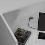 Γραφείο υποδοχής - reception Gemini Megapap χρώμα λευκό 120x70x110εκ. - Image 5