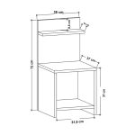 Κομοδίνο Ulman Megapap χρώμα ανθρακί 35x37x72εκ. - Image 5
