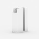 Ντουλάπι μπάνιου Paper Megapap χρώμα λευκό 17x42x66εκ. - Image 3