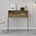 Γραφείο εργασίας Cowork Megapap χρώμα ανοιχτό καρυδί 94x50x91εκ. - Image 2