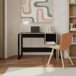 Γραφείο εργασίας Cubo Megapap χρώμα black wood 110x50x75εκ. - Image 3