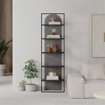 Βιβλιοθήκη Archy Megapap χρώμα γκρι ρετρό 53x31,7x180εκ. - Image 2