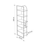 Βιβλιοθήκη Archy Megapap χρώμα γκρι ρετρό 53x31,7x180εκ. - Image 5