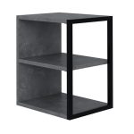 Τραπεζάκι βοηθητικό - Κομοδίνο Echo Megapap χρώμα γκρι ρετρό 30x42x45εκ. - Image 4