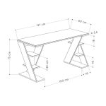Γραφείο εργασίας Papillon Megapap χρώμα ανθρακί - λευκό 137x60x75εκ - Image 5