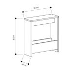 Τραπεζάκι βοηθητικό Simpi Megapap χρώμα sapphire oak 55x20x60εκ. - Image 4