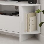 Έπιπλο τηλεόρασης γωνιακό Viva Megapap χρώμα λευκό 95,7x35,4x45εκ. - Image 4