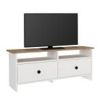 Έπιπλο τηλεόρασης Gradias Megapap χρώμα λευκό - sapphire oak 120x29,6x46,8εκ. - Image 5