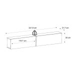 Έπιπλο τηλεόρασης επιτοίχιο Espanse Megapap χρώμα λευκό 241,8x31,7x30εκ. - Image 6