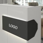 Γραφείο υποδοχής - reception Aloha Megapap με LED χρώμα λευκό - ανθρακί 95,5x40x110,3εκ. - Image 3