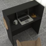 Γραφείο υποδοχής - reception Aloha Megapap με LED χρώμα ανθρακί - sepet oak 95,5x40x110,3εκ. - Image 2