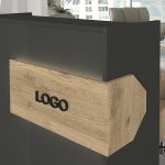 Γραφείο υποδοχής - reception Aloha Megapap με LED χρώμα ανθρακί - sepet oak 95,5x40x110,3εκ. - Image 3