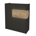 Γραφείο υποδοχής - reception Aloha Megapap με LED χρώμα ανθρακί - sepet oak 95,5x40x110,3εκ. - Image 6