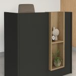 Γραφείο υποδοχής - reception Bonveno Megapap χρώμα ανθρακί - sepet oak 90x43,2x110εκ. - Image 3