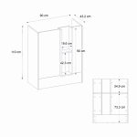 Γραφείο υποδοχής - reception Bonveno Megapap χρώμα λευκό - sepet oak 90x43,2x110εκ. - Image 7