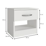Κομοδίνο Lube Megapap χρώμα λευκό 40x28,2x40εκ. - Image 6