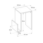 Τραπεζάκι βοηθητικό Regnar Megapap χρώμα λευκό  43,1x33,5x52εκ. - Image 7