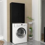 Έπιπλο πλυντηρίου Romme Megapap χρώμα μαύρο 65x27,1x180εκ. - Image 3