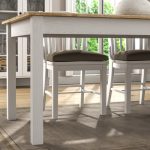 Τραπέζι Fira Megapap χρώμα λευκό - φυσικό οξιάς 180x90x78εκ. - Image 4